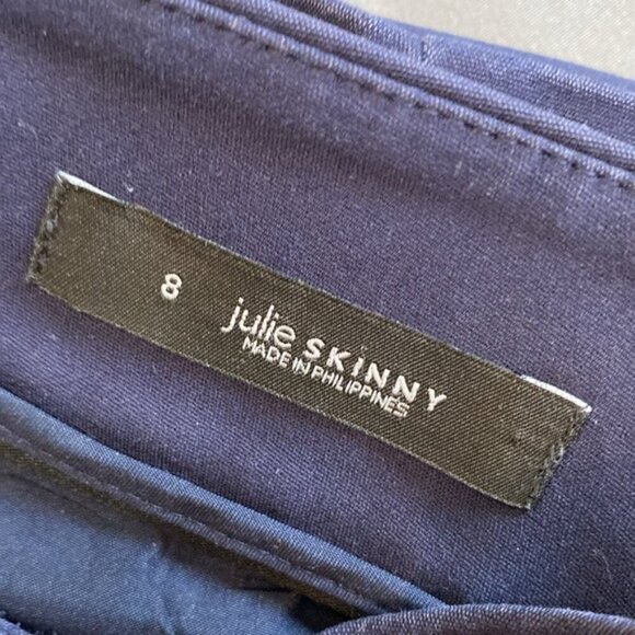 Ann Taylor Loft Blue Julie Skinny Ankle Pants Size 8 - Picture 13 of 15